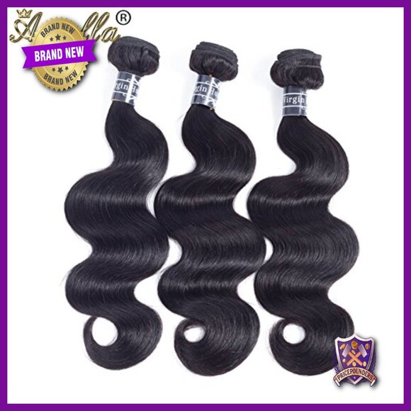 100% Virgin Brazilian Human Hair Extensions 3 Bundles Body Wave 22-24 Inch
